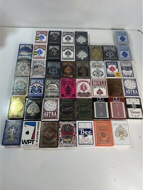 44 Playing Card Decks Lot: Bicycle, Theory11, Hoyle & More — Brand New Sealed